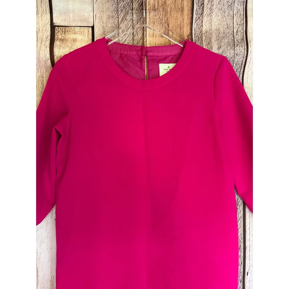 Kate Spade New York Dress Scallop Hem Shift Pink Feminine Preppy Size Size 4